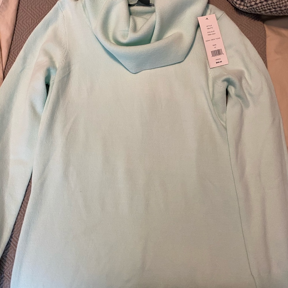 French Connection Sweater Fresh Aqua NWT - Picture 2 of 5